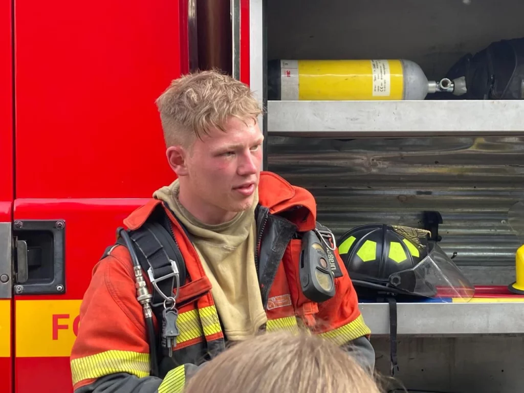 Josh, a first responder at a training course.
