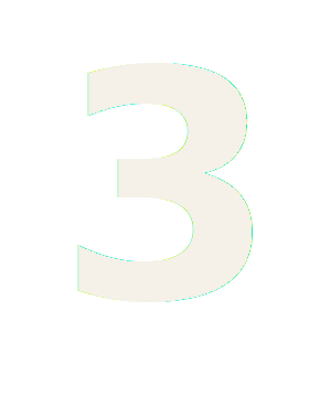 An icon of the number 3 used for the FindMyHydrant steps.